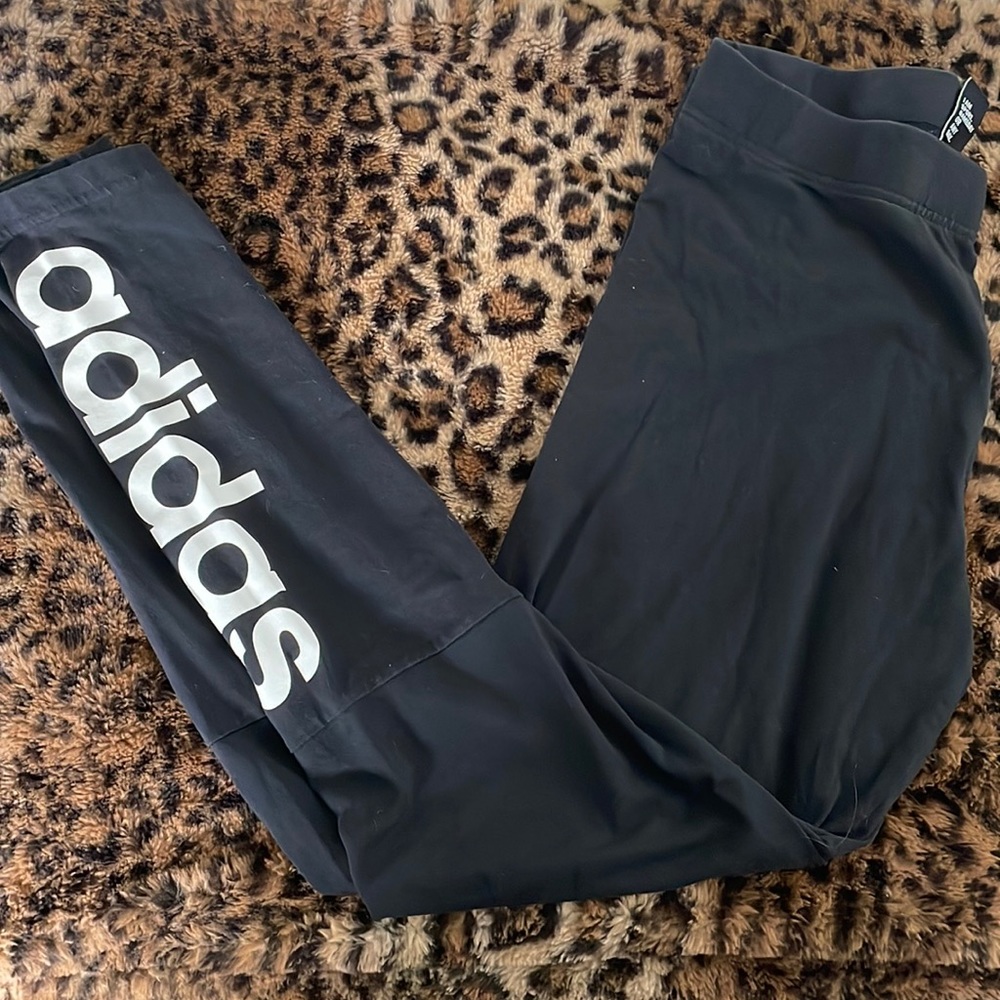 Adidas black cotton leggings